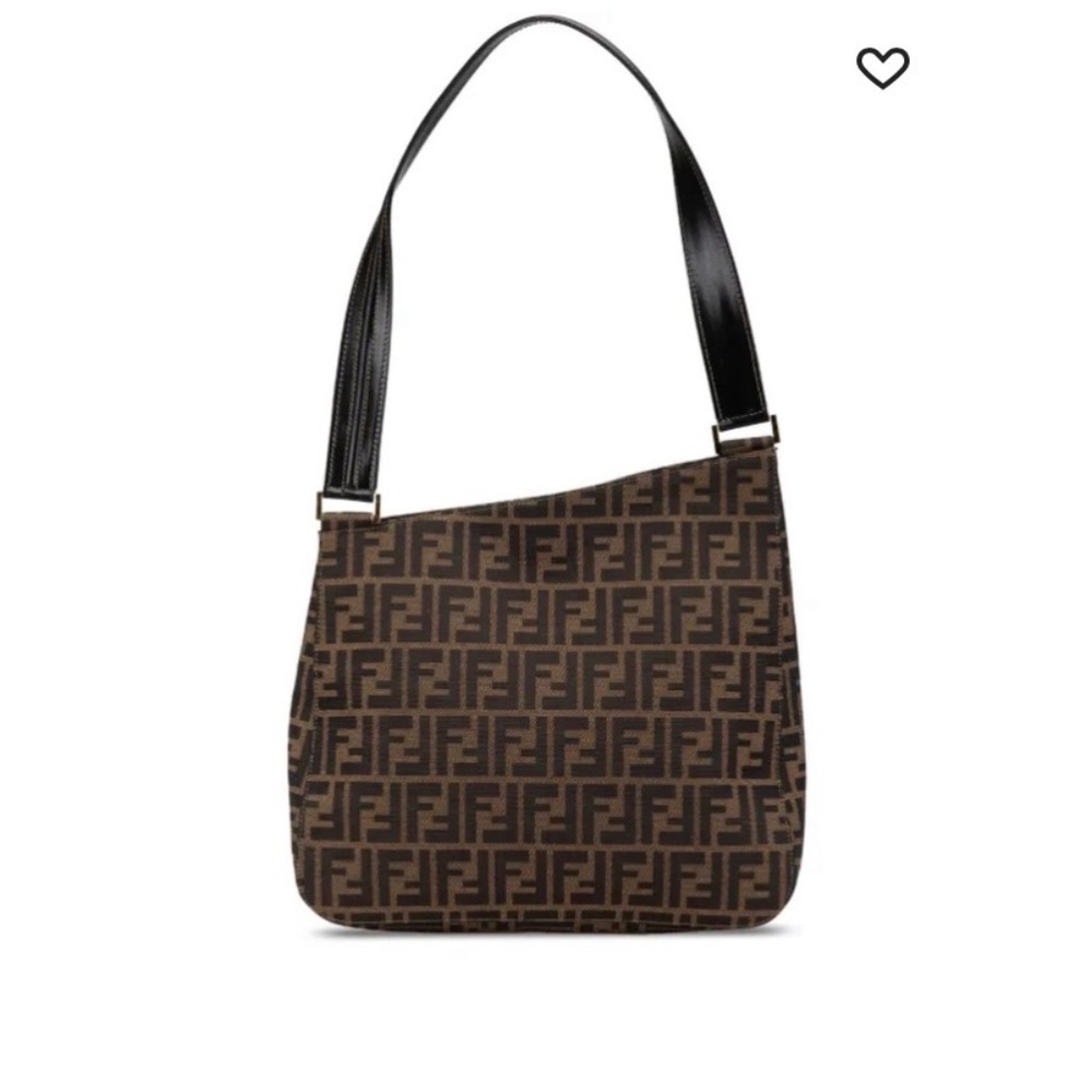 Fendi Zucca Monogram Canvas Shoulder Bag (Pre-Owned)